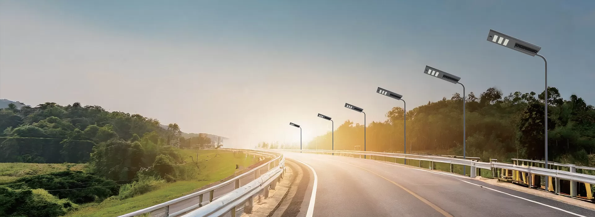 Lampadaire solaire tout-en-un
