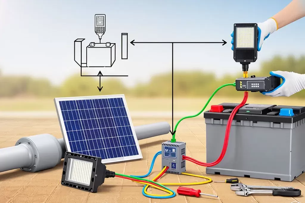 Comment installer des lampadaires solaires par une seule personne ?